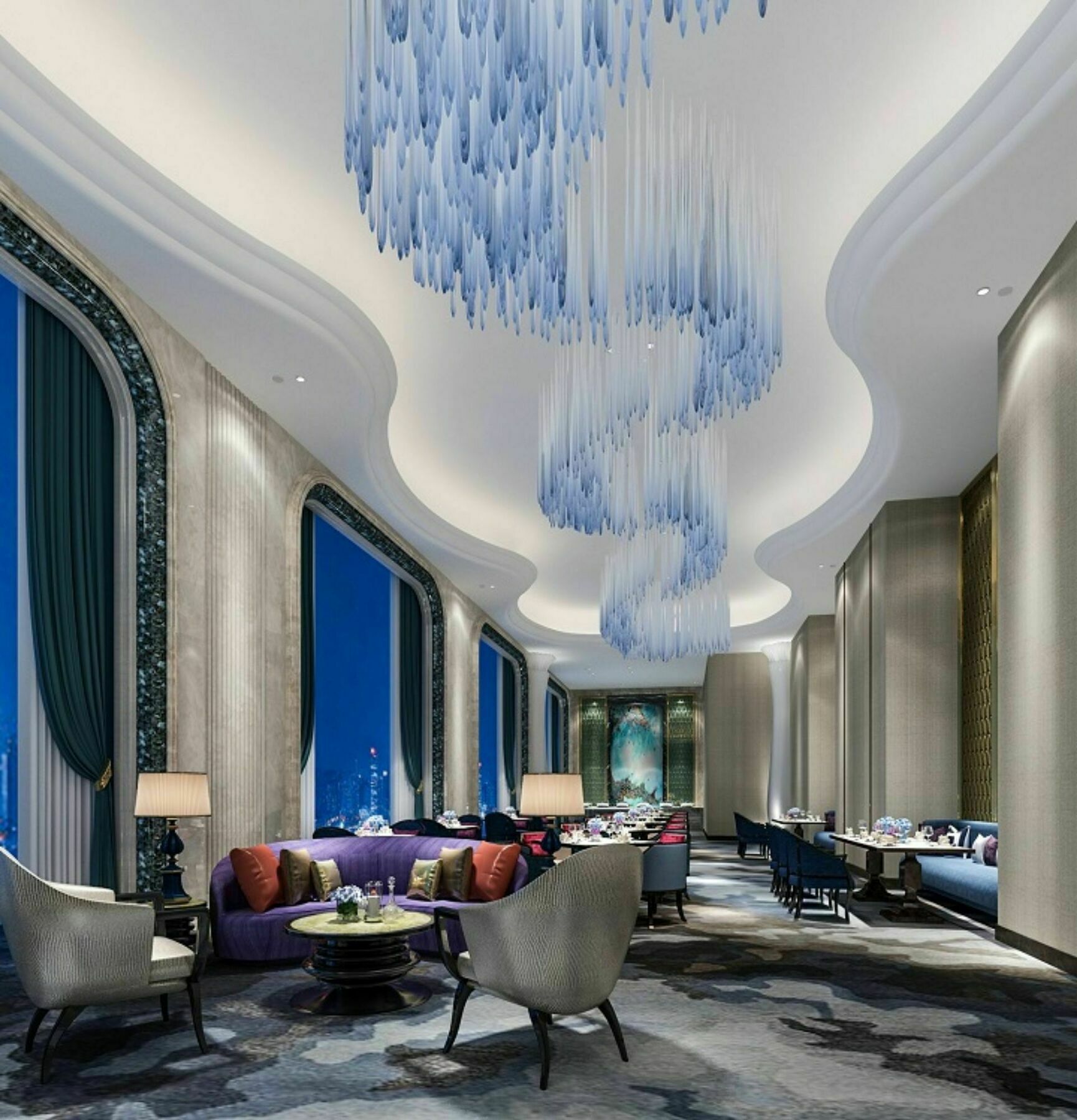 Hotel Wanda Vista Qingdao Movie Metropolis Exteriér fotografie